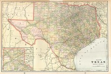 Texas Map By George F. Cram