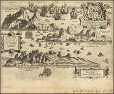 Atlantic Ocean and African Islands, including Madagascar Map By John Wolfe / Jan Huygen van  Linschoten
