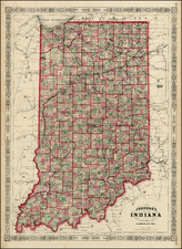 Midwest Map By Benjamin P Ward  &  Alvin Jewett Johnson