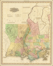 Louisiana and Mississippi Map By Henry Schenk Tanner