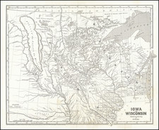 Minnesota, Wisconsin, Iowa, North Dakota and South Dakota Map By Sidney Morse  &  Samuel Breese