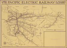 California and Los Angeles Map By D.W. Pontius / Pacific Electric Railway