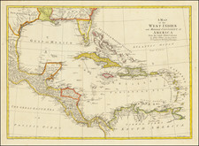 Florida, South, Caribbean and Central America Map By John Blair