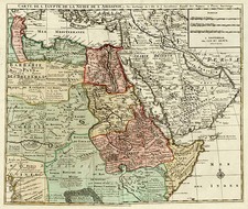 Asia, Middle East, Africa, North Africa and East Africa Map By Jan Barend Elwe