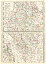 Illinois Map By George F. Cram