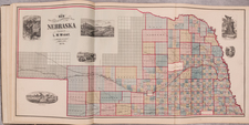 Nebraska and Atlases Map By C.H. Jones  &  Theodore F. Hamilton