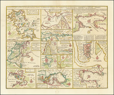 United States, Southeast and Caribbean Map By Emanuel Bowen