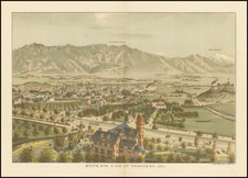 Los Angeles and Other California Cities Map By Los Angeles Lithographic Co.