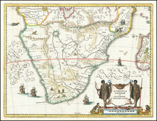 South Africa and East Africa Map By Matthaus Merian