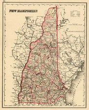 New England Map By O.W. Gray