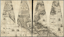 Virginia and North America Map By Jan Jansson / Abraham Goos / Jodocus Hondius II