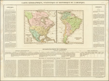 North America, South America and America Map By Jean Alexandre Buchon