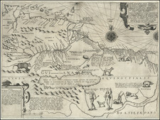 South America, Guianas & Suriname and Venezuela Map By Theodor De Bry