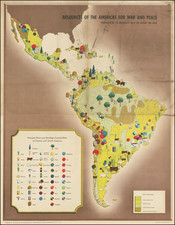 South America, Pictorial Maps and World War II Map By Antonio Petrucelli