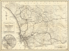 California and San Diego Map By Automobile Club of Southern California