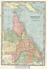 Australia & Oceania and Australia Map By George F. Cram