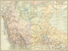 Western Canada Map By Edward Stanford