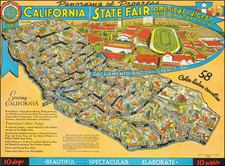 Pictorial Maps and California Map By California State Printing Office