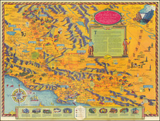 Pictorial Maps, California and Los Angeles Map By Southern California Edison