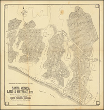 Los Angeles Map By Santa Monica Land & Water Co