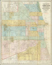 Illinois and Chicago Map By Rufus Blanchard