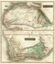 Africa, Africa, North Africa and South Africa Map By John Thomson