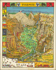 Pictorial Maps and Yosemite Map By Jo Mora