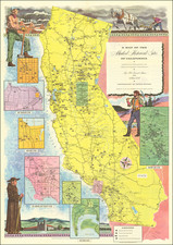 Pictorial Maps and California Map By Automobile Club of Southern California