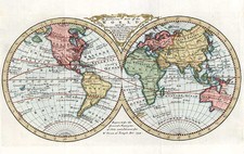 World and World Map By Emanuel Bowen