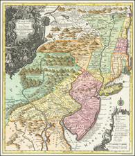 New York State, New Jersey and Pennsylvania Map By Tobias Conrad Lotter