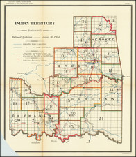 Oklahoma & Indian Territory Map By United States Department of the Interior