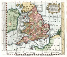 Europe and British Isles Map By Emanuel Bowen