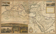 Turkey, Mediterranean, Middle East, Holy Land, Turkey & Asia Minor, Egypt, North Africa and Greece Map By Herman Moll