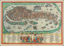 Venice Map By Georg Braun  &  Frans Hogenberg