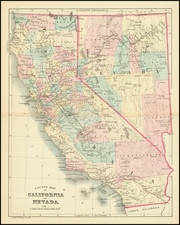 Nevada and California Map By Wm. Bradley & Co.