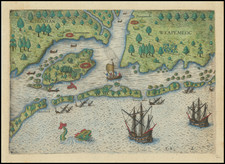 Southeast and North Carolina Map By Theodor De Bry