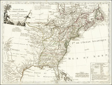 United States and American Revolution Map By Charles Francois Delamarche