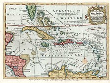 Southeast, Caribbean and Central America Map By Emanuel Bowen