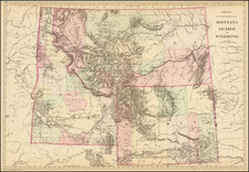 Rocky Mountains, Idaho, Montana and Wyoming Map By Samuel Augustus Mitchell Jr.