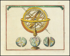 World, Celestial Maps and Curiosities Map By Adam Friedrich Zurner / Johann Christoph Weigel