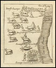 Midwest and Canada Map By Baron de Lahontan