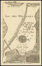 Midwest, Michigan and Canada Map By Baron de Lahontan