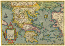 Greece Map By Abraham Ortelius