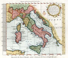 Europe and Italy Map By Emanuel Bowen