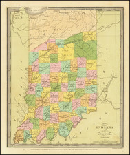 Indiana Map By David Hugh Burr