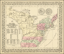 United States Map By Samuel Augustus Mitchell Jr.