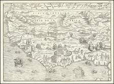 North Africa and West Africa Map By Giovanni Battista Ramusio / Giacomo Gastaldi