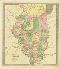 Illinois Map By David Hugh Burr