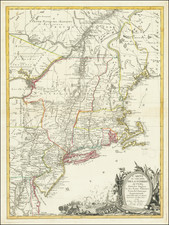 United States, New England, Mid-Atlantic and American Revolution Map By J.B. Eliot / Louis Joseph Mondhare