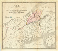 New England, Maine and Canada Map By James Wyld / Harrison & Co.